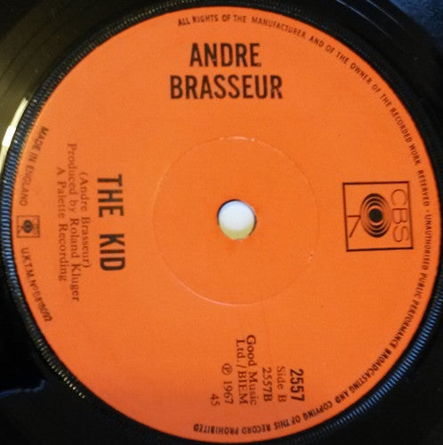 André Brasseur : Holiday / The Kid (7", Single, Sol)