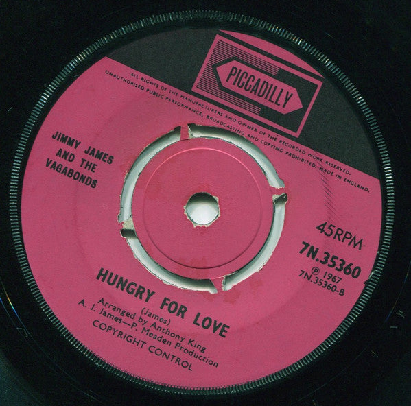 Jimmy James And The Vagabonds* : I Can't Get Back Home To My Baby (7", Single)