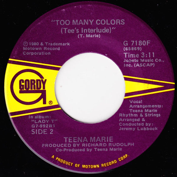 Teena Marie : Can It Be Love (7", Single)