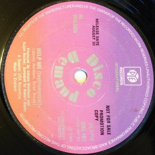 Al Wilson (11) : Help Me (7", Single, Promo, RE)