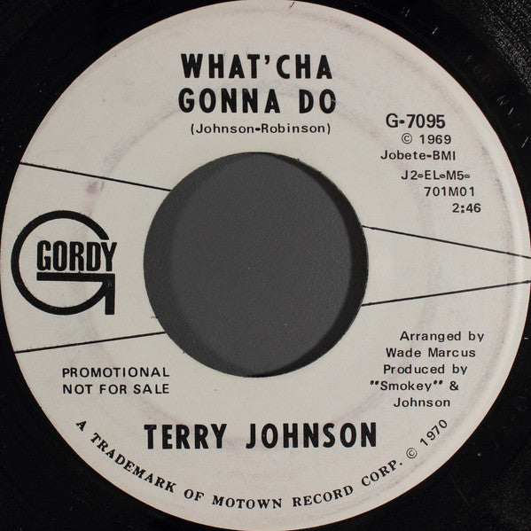 Terry Johnson : What'cha Gonna Do (7", Mono, Promo)