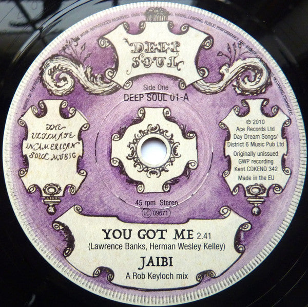 Jaibi / The Hesitations : You Got Me / Gotta Find A Way (7")