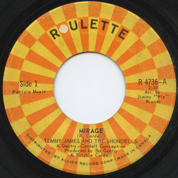 Tommy James & The Shondells : Mirage (7")