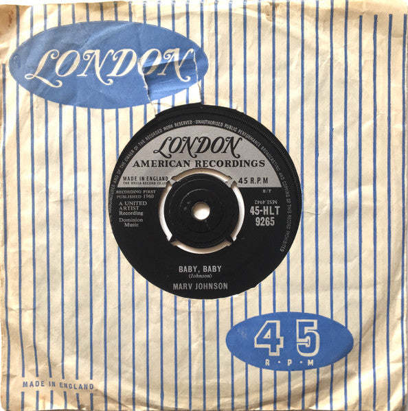 Marv Johnson : Happy Days / Baby, Baby (7", Single, 4 p)