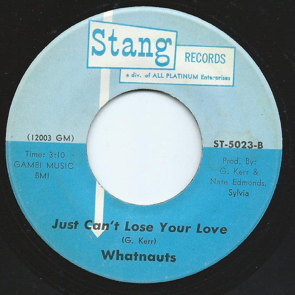 The Whatnauts : I'll Erase Away Your Pain / Just Can't Lose Your Love (7", Single)