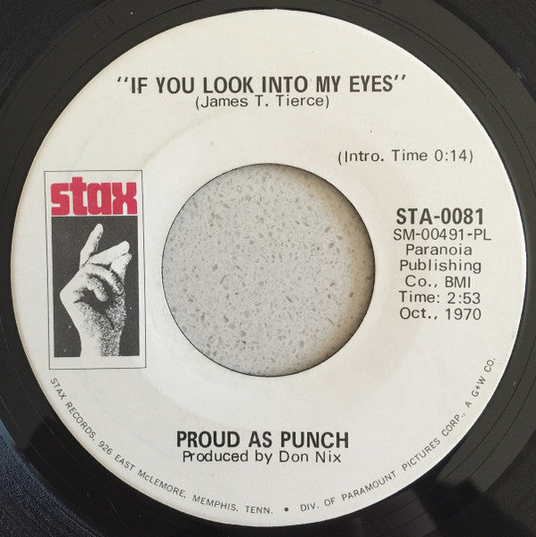 Proud As Punch : So Easy To See / If You Look Into My Eyes (7", Single, Promo, PL )