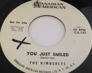 The Kimberlys : You Just Smiled (7", Promo)