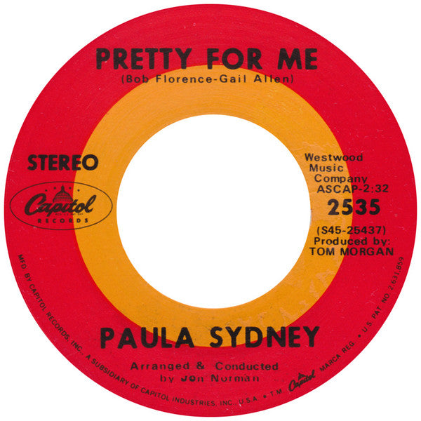 Paula Sydney : I Wanna Be Free (7", Single)