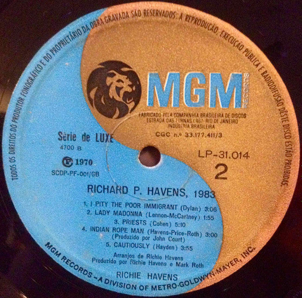 Richie Havens : Richard P. Havens, 1983 (LP, Album)