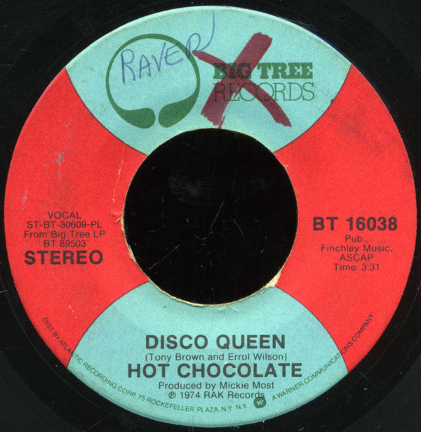 Hot Chocolate : Disco Queen / Makin' Music (7", Single, RP, PL)