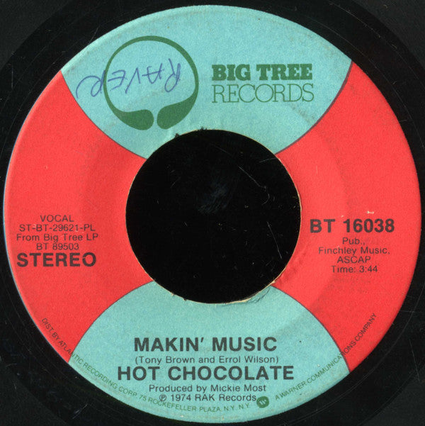 Hot Chocolate : Disco Queen / Makin' Music (7", Single, RP, PL)