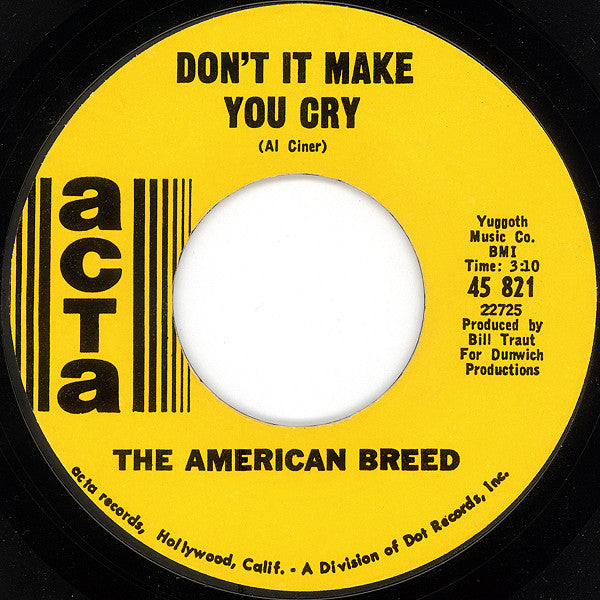 The American Breed : Green Light (7", Single, 1st)