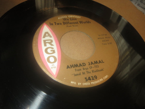 Ahmad Jamal : Night Mist Blues / We Live In Two Different Worlds (7")