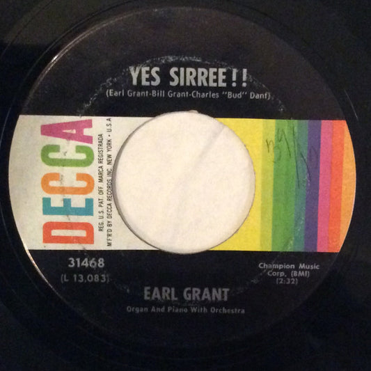 Earl Grant : Yes Sirree!! / Steve's Theme (7", Single, Glo)