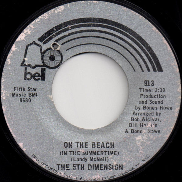 The Fifth Dimension : On The Beach (In The Summertime) (7", Single, Styrene, She)