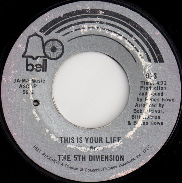 The Fifth Dimension : On The Beach (In The Summertime) (7", Single, Styrene, She)