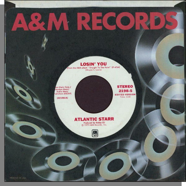 Atlantic Starr : Losin' You (7", Single, Mono, Promo, San)