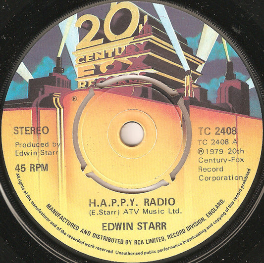 Edwin Starr : H.A.P.P.Y. Radio (7", Single)
