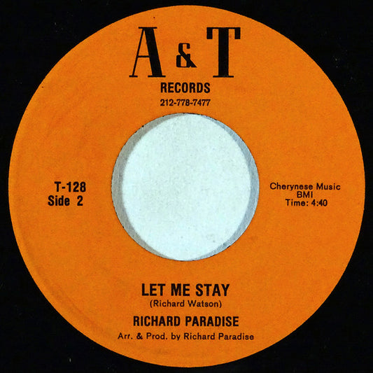 Richard Paradise : Let Me Stay (7")