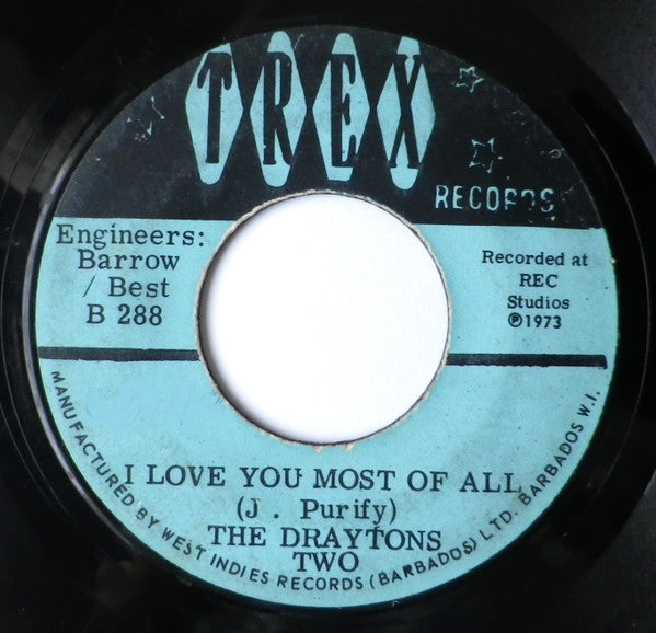 The Draytons Two : I Love You Most Of All / Sweet Little Sugar Plum (7")