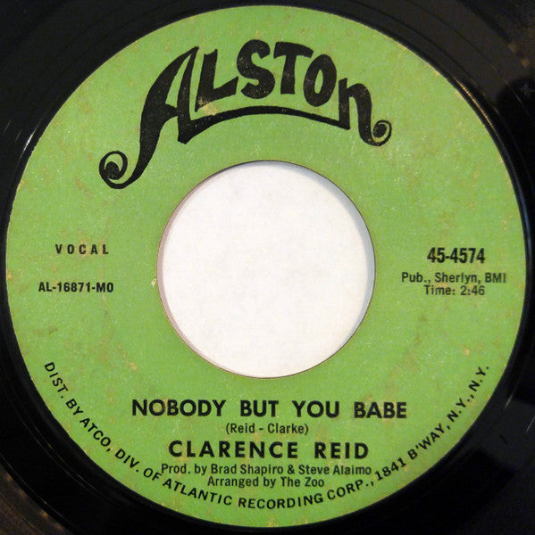 Clarence Reid : Nobody But You Babe (7", Single, Styrene, MO )