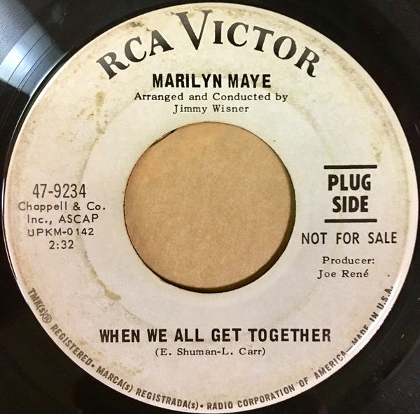 Marilyn Maye : You've Got To Be There / When We All Get Together (7", Promo)