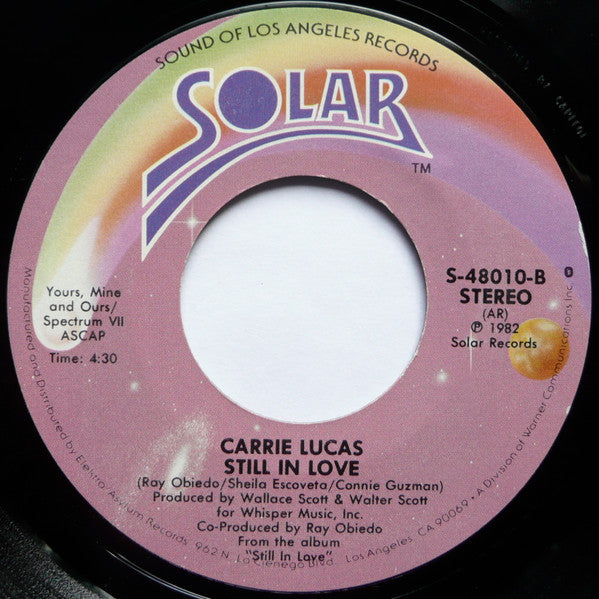 Carrie Lucas : Show Me Where You're Coming From / Still In Love (7", Single)