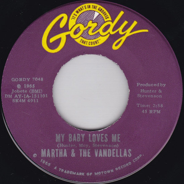 Martha Reeves & The Vandellas : My Baby Loves Me (7", Roc)