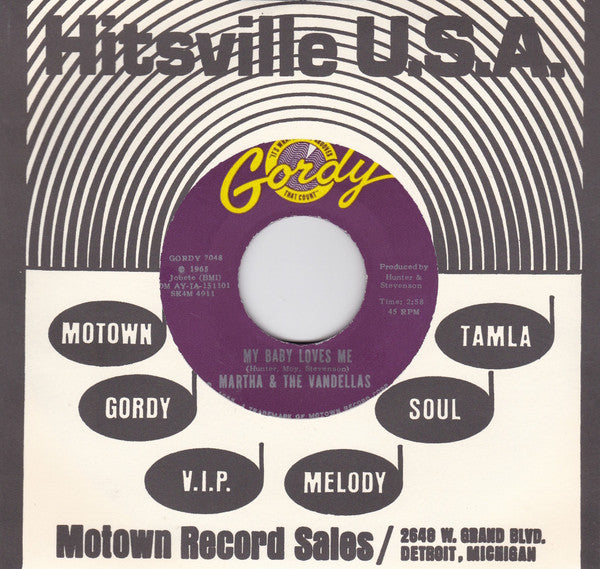 Martha Reeves & The Vandellas : My Baby Loves Me (7", Roc)