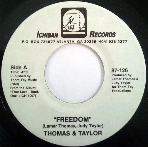 Thomas & Taylor : Freedom (7", Promo)