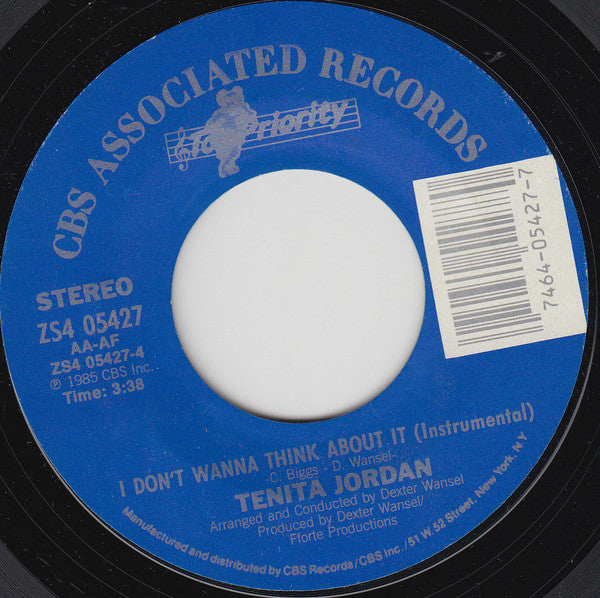 Tenita Jordan : I Don't Wanna Think About It (7")