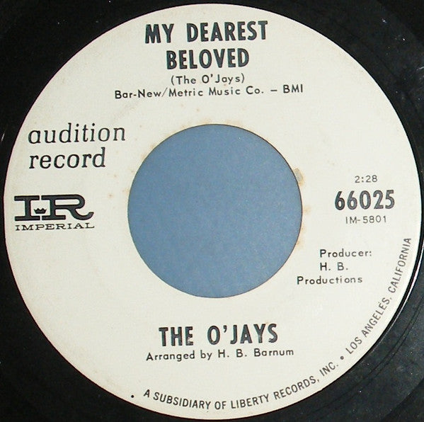 The O'Jays : I'll Never Stop Loving You (7", Single, Promo)