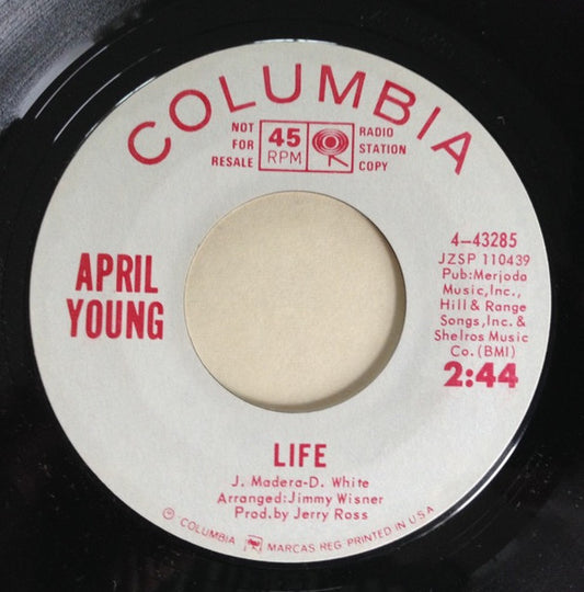 April Young : Gonna Make Him My Baby / Life (7", Single, Promo)