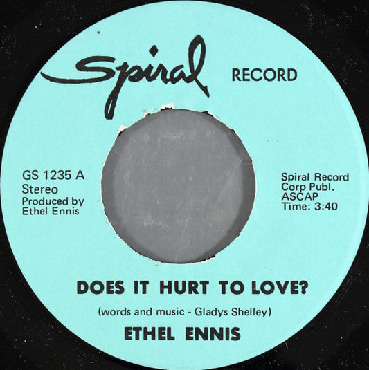 Ethel Ennis : Does It Hurt To Love? (7", Single)
