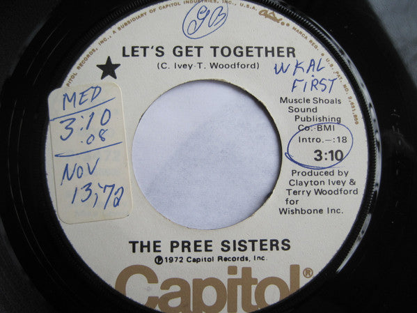 The Pree Sisters : Let's Get Together (7", Single, Promo)