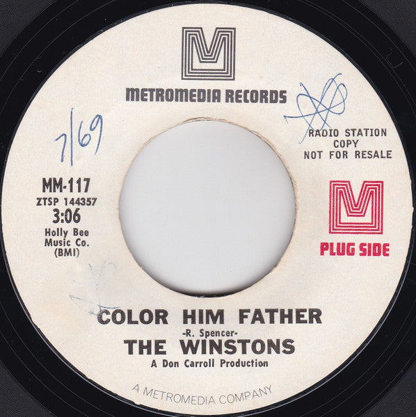 The Winstons : Color Him Father / Amen, Brother (7", Promo, Styrene, Pit)