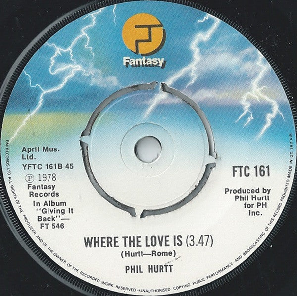 Phil Hurtt : Giving It Back (7", Single)