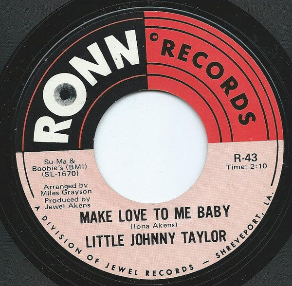 Little Johnny Taylor : Sweet Soul Woman / Make Love To Me Baby (7", Single, Styrene)