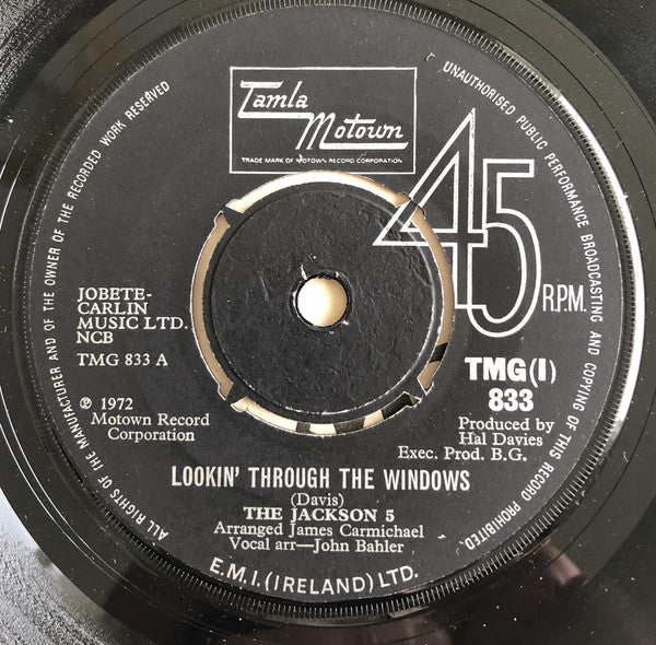 The Jackson 5 : Lookin' Through The Windows / Love Song (7", Single, Kno)