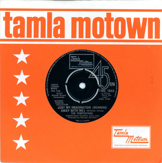 The Temptations : Just My Imagination (Running Away With Me) / Get Ready (7", Single)