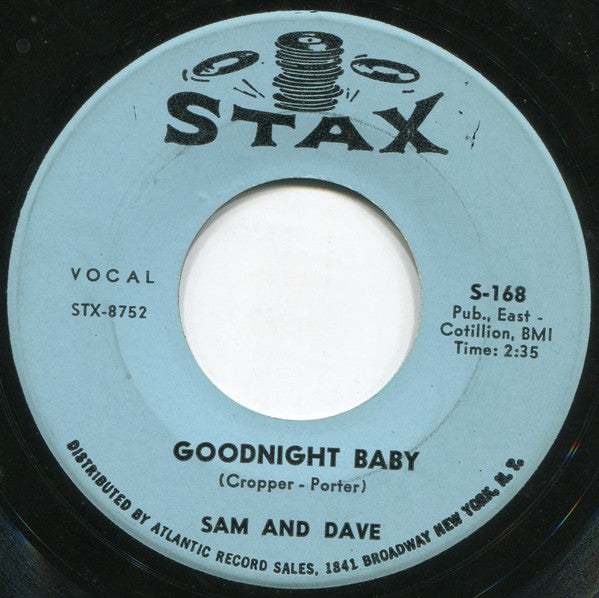 Sam & Dave : Goodnight Baby (7", Single, Mono)