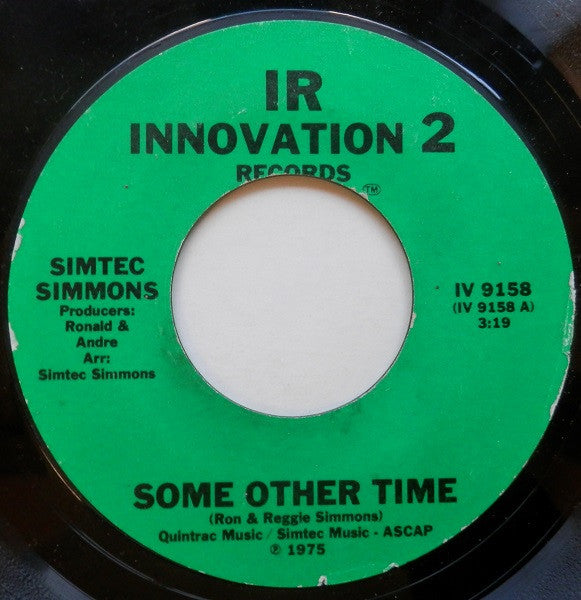 Simtec Simmons* : Some Other Time (7", Single)