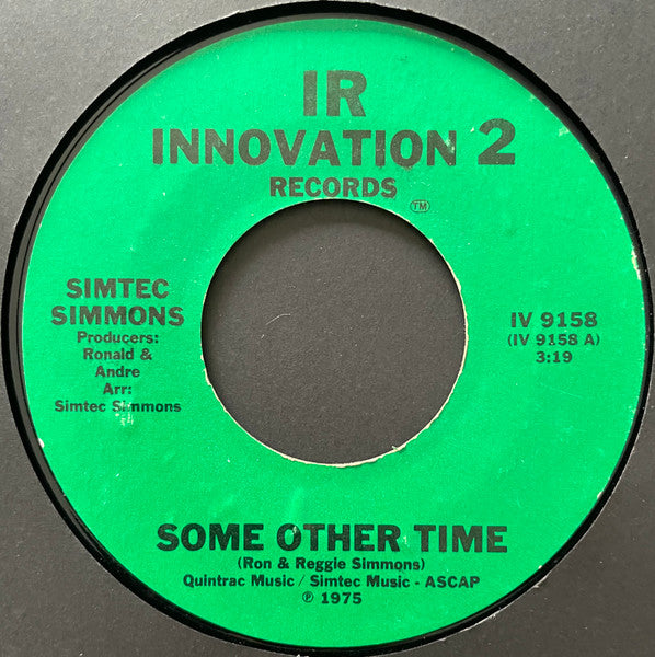Simtec Simmons* : Some Other Time (7", Single)
