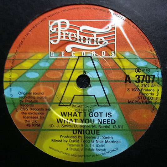 Unique (5) : What I Got Is What You Need (7", Promo)
