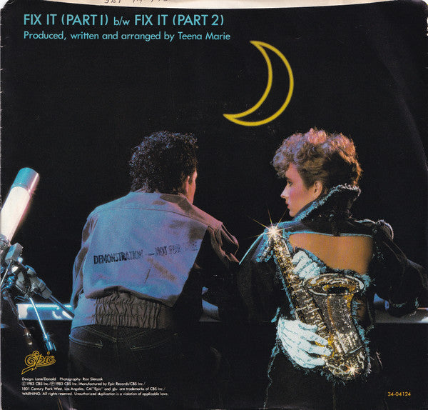 Teena Marie : Fix It (Part 1) / Fix It (Part 2) (7", Promo)