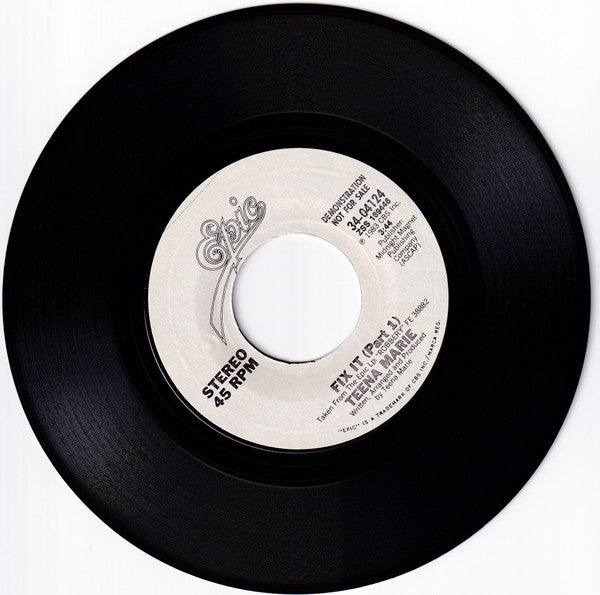 Teena Marie : Fix It (Part 1) / Fix It (Part 2) (7", Promo)