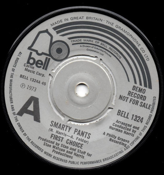 First Choice : Smarty Pants  (7", Single, Promo)