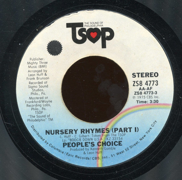 People's Choice : Nursery Rhymes (7", Styrene)