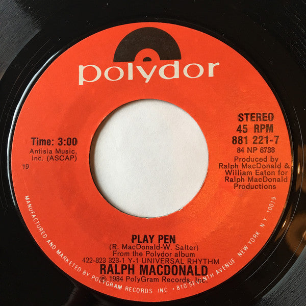 Ralph MacDonald : In The Name Of Love / Play Pen (7", Single, Styrene, Bes)